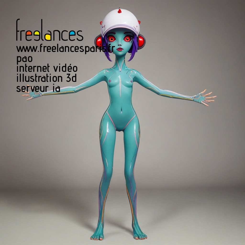 Pao mise en page internet vidéo illustration 3d serveur image IA générative AI freelance paris studio de création magazines C42I00E0